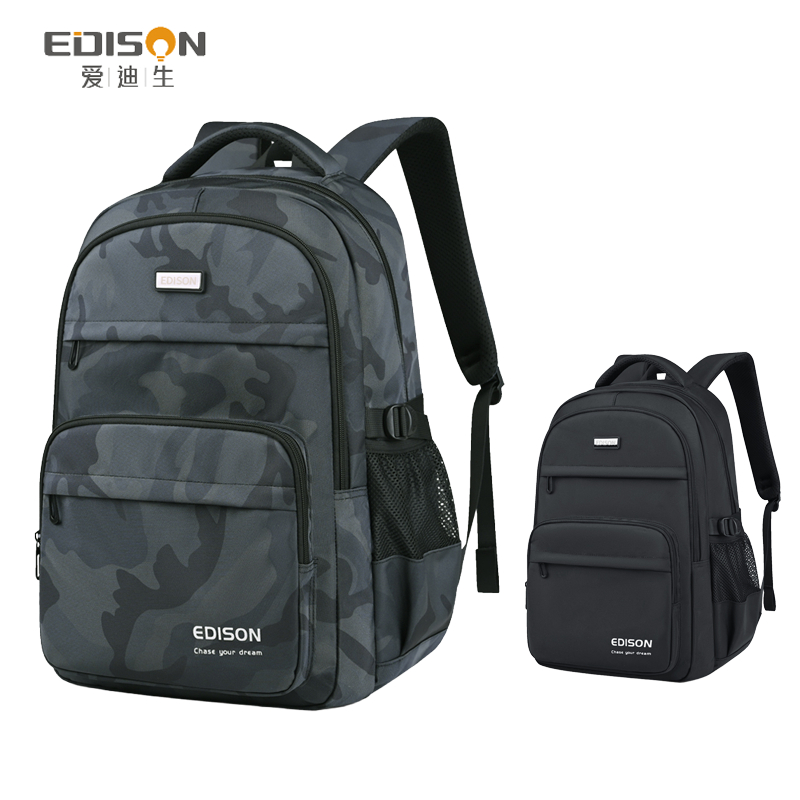 EDISON กระเป๋าเป้นักเรียนประถมศึกษา ชั้น 1-6 สำหรับผู้ชายผู้หญิง | ป้องกันหลังงอ เบา กันน้ำ แถบสะท้อนแสง มีช่องเก็บของมาก ทนทาน COD