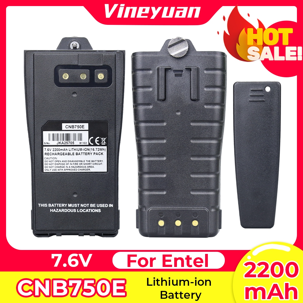 {DC-212}Entel CNB750E 7.6V 2200mAh Lithium-Ion แบบชาร์จไฟได้สําหรับ Entel HT640 HT642 HT644 HT649/P1