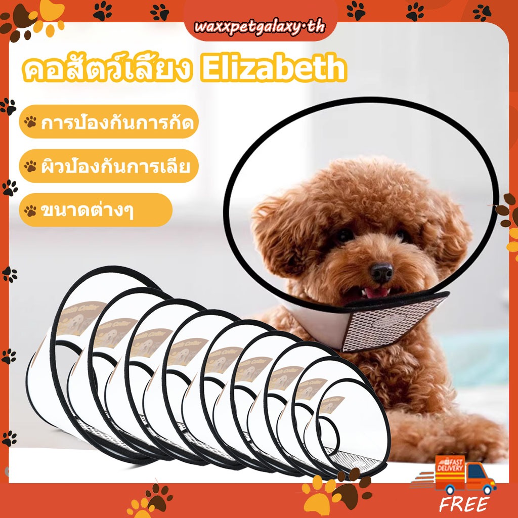 FOLOPETS คอลล่าแมว คอลล่าสุนัข ปลอกคอสัตว์เลี้ยง ป้องกันการเลียแผล มีหลายขนา