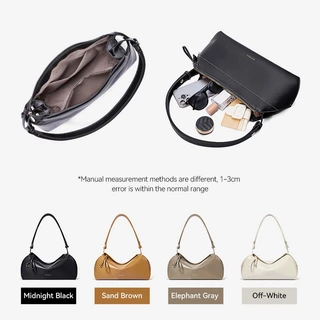 BOSTANTEN Puzzle Bag กระเป๋าสะพายไหล่ผู้หญิง ใต้วงแขน ดีไซน์โค้งมนทันสมัย ใช้งานอเนกประสงค์ เหมาะสำหรับทุกวัน