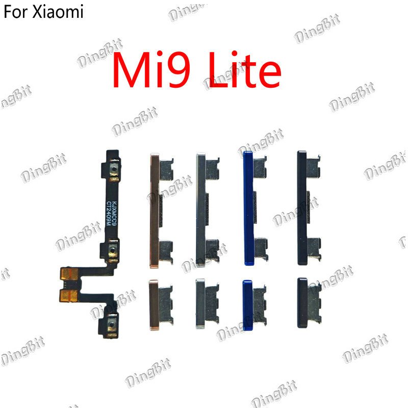 สําหรับ Xiaomi Mi 9 Lite เปิดสวิตช์ปิดปุ่มปรับระดับเสียงด้านข้างปุ่ม Flex Cable อะไหล่