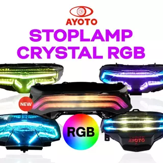 AYOTO honda PCX 160 LED RGB Tail Light Assembly stop Rear Brake lamp APP control bluetooth plug and play sequential dynamic flowing chasing turn signal multi Mode crystal lens upgrade custom heavy duty waterproof IP67 high visibility