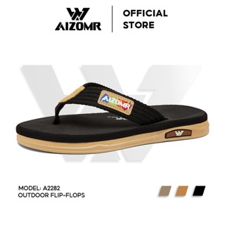 AIZOMR รองเท้าแตะผู้ชาย รองเท้าแตะ แบบหนีบ แบบแห้งเร็ว ใส่สบ…