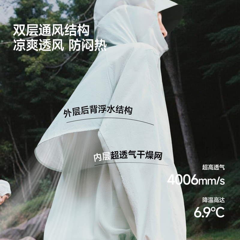 Beneunder TH003 เสื้อท็อปกันแดด สุภาพสตรี น้ําหนักเบา รูปที่ 2