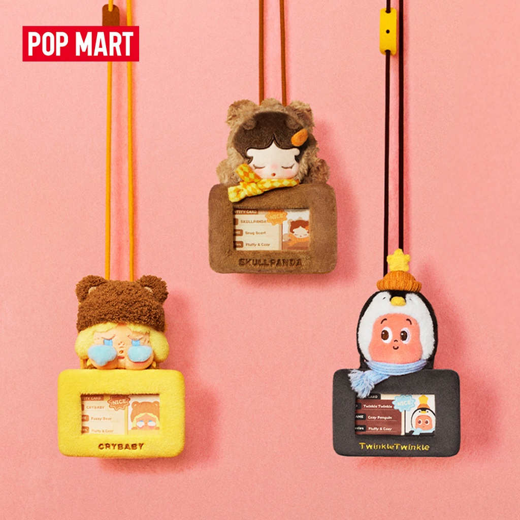 POP MART POP BEAN Fluffy & Cozy Series-Card Holder Pendant Blind Box Birthday Gift Kid Toy （whole se