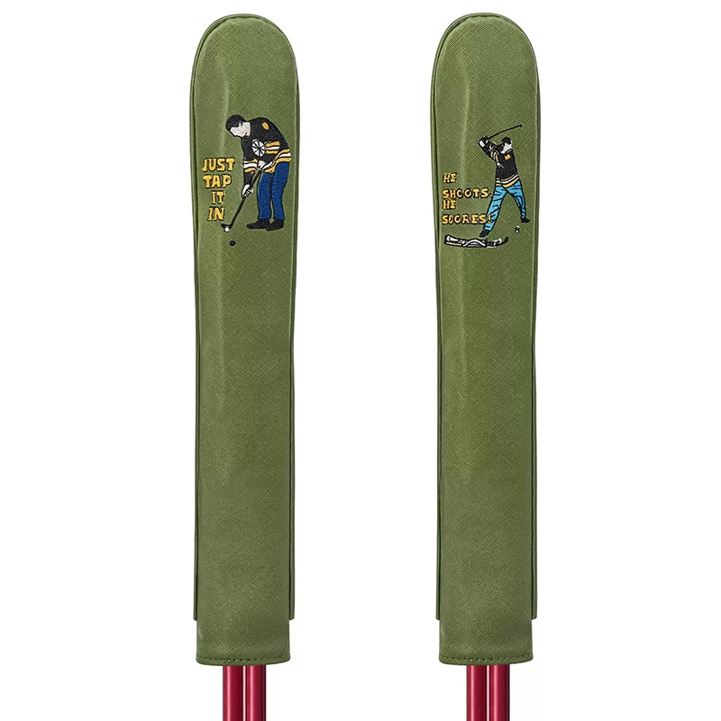 ฝาครอบกันน้ําแบบ retro สไตล์อเมริกันสำหรับไม้ชี้ทิศทางกอล์ฟ PU MaterialAlignment Sticks Cover