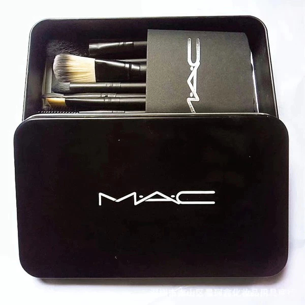 Win-Win Mac ชุดแปรงแต่งหน้าพร้อมกล่องเครื่องมือแต่งหน้าหน้านุ่มสําหรับผู้หญิงแต่งหน้า 12 ชิ้น / กล่อ