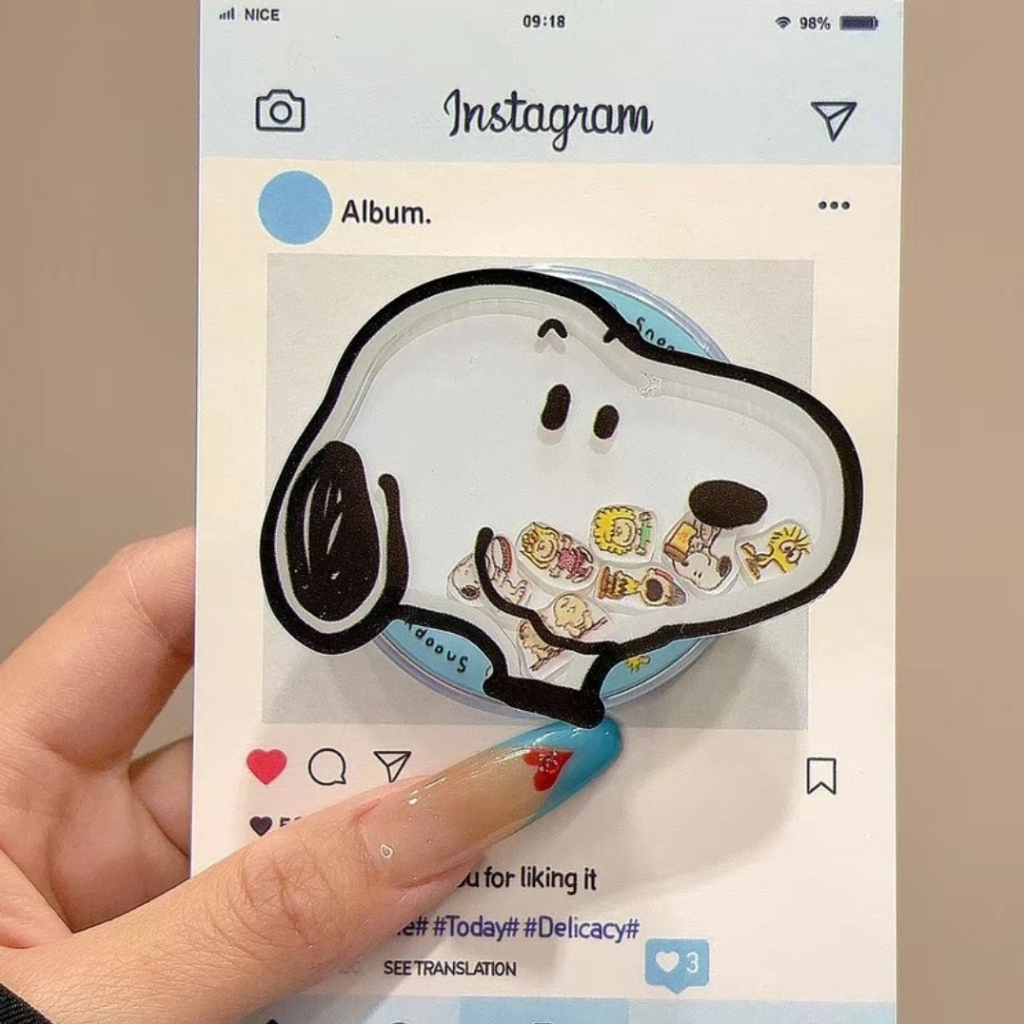 Snoopy Head ที่วางโทรศัพท์แม่เหล็ก Hangyodon Phone Grip สําหรับ iPhone 17 16 15 14 13 12