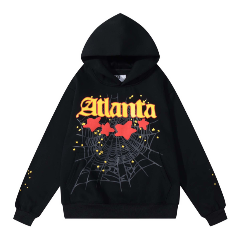 เสื้อกันหนาวมีฮู้ดพิมพ์ลาย Fashion Sp5der