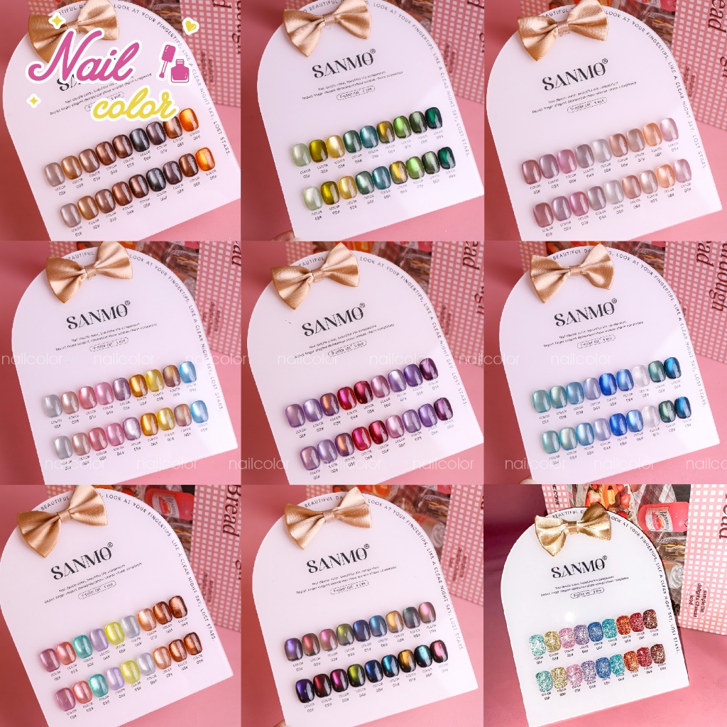 ใหม่  !✨ตัวเลือก 12 ตัว🇹🇭🇹🇭 ชุดแต่งเล็บ 9 สี (ลูกปัดแก้ว กาวตาแมว กาวเพชรหัก) จานสีสีฟรี สีแฟชั่นยอดนิยม หลากหลายทางเลือก✨