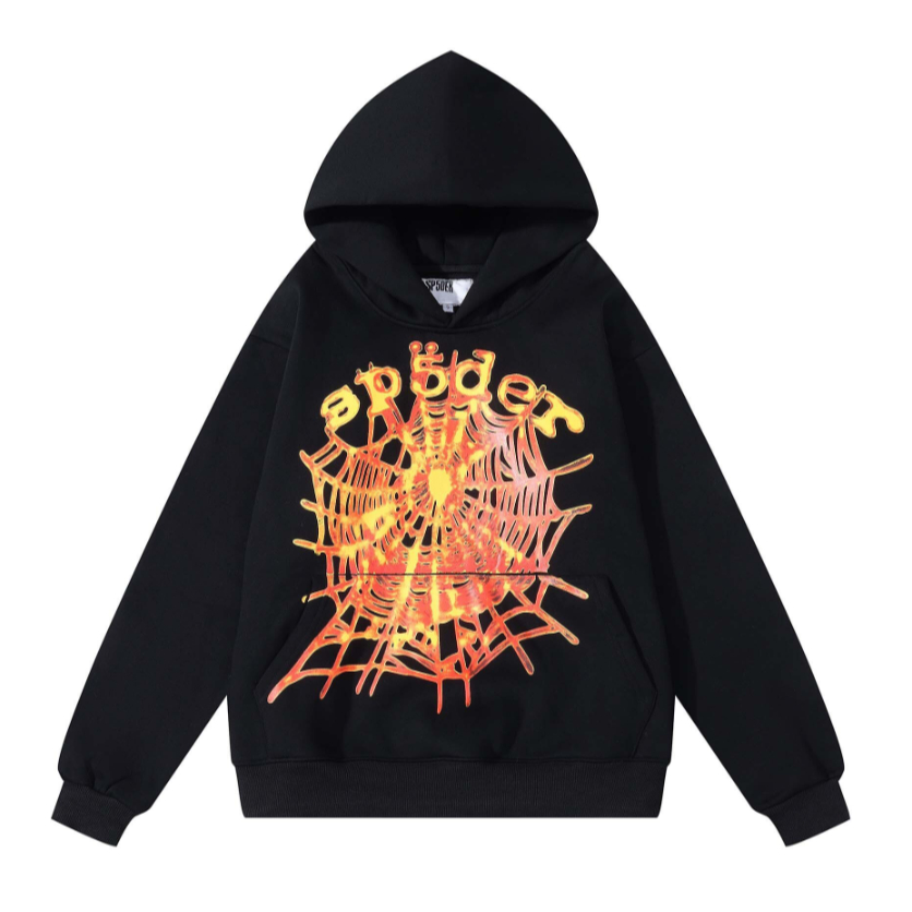 แฟชั่น Sp5der เสื้อฮู้ดพิมพ์ลาย Spider Web