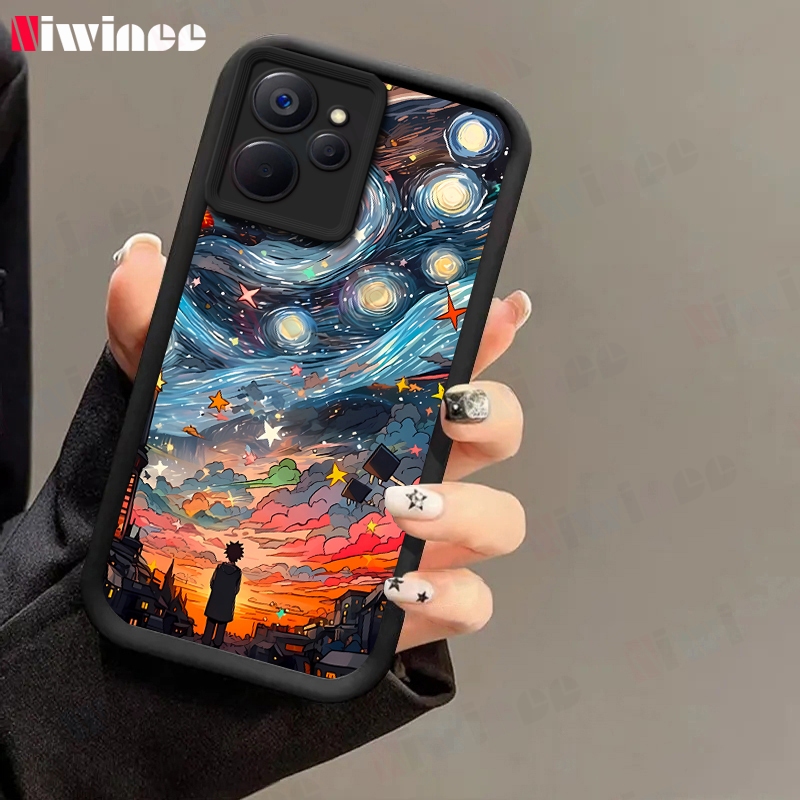 ปลอกใช้งานร่วมกับRealme 9i 5G 9 Pro + (ฟรีFire Edition) 9 Pro + 9 9 Pro 9i 4G Milky Way Designเสริมป