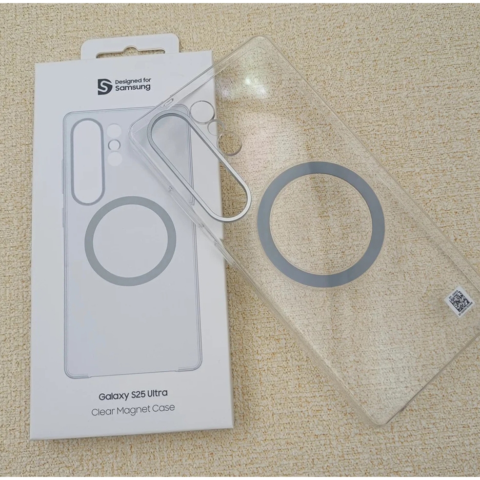 เคสใสสําหรับ Samsung Galaxy S26 Ultra/S25 Ultra Clear Magnet ชาร์จแม่เหล็ก WonT สีเหลือง