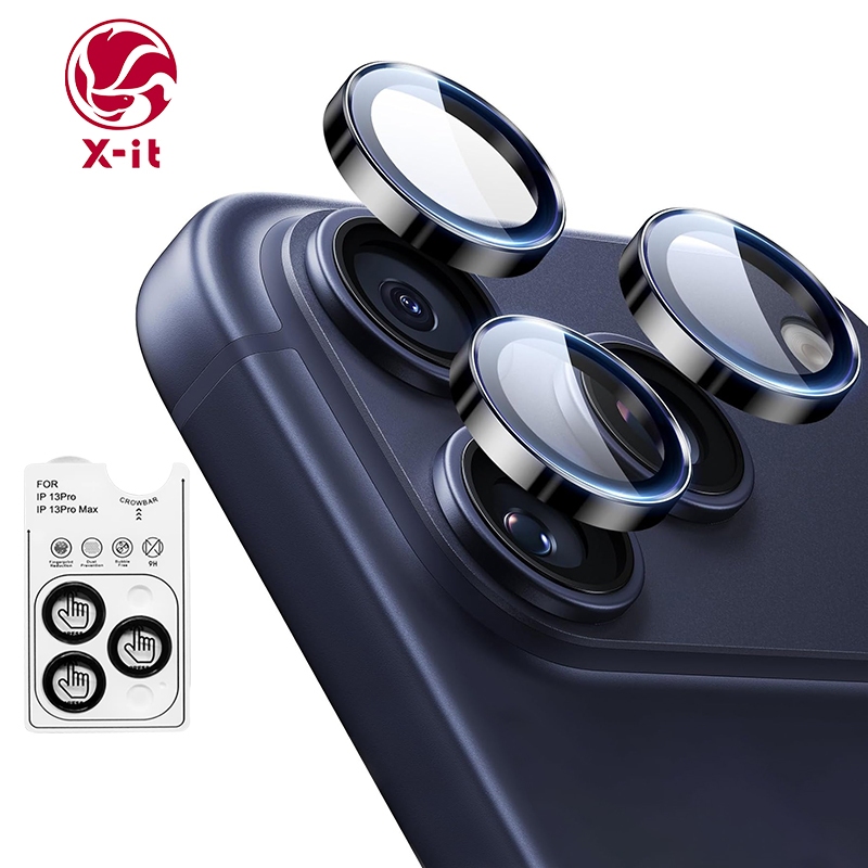 X-it ตัวป้องกันเลนส์กล้องสําหรับ iPhone 17 Air 11 12 13 14 15 16 16e Pro Max, [กันกระแทกเกรดทหารและความทนทานยาวนานที่สุด] กระจกนิรภัยกล้องเลนส์ป้องกัน