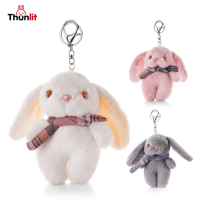 Thunlit ตุ๊กตากระต่ายพวงกุญแจสร้างสรรค์การ์ตูนอวกาศกระต่ายพวงกุญแจจี้ตุ๊กตาตุ๊กตากระเป๋านักเรียนน่ารักจี้พวงกุญแจคู่