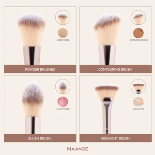 MAANGE ชุดแปรงแต่งหน้ามืออาชีพ 9 ชิ้น พร้อมกล่องเก็บ ขนแปรงนุ่ม อุปกรณ์แต่งหน้าคุณภาพสูง 5886