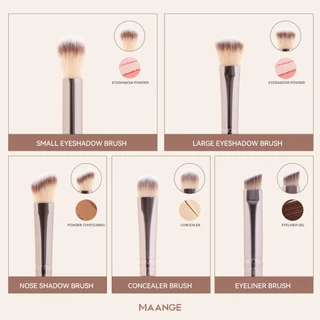 MAANGE ชุดแปรงแต่งหน้ามืออาชีพ 9 ชิ้น พร้อมกล่องเก็บ ขนแปรงนุ่ม อุปกรณ์แต่งหน้าคุณภาพสูง 5886