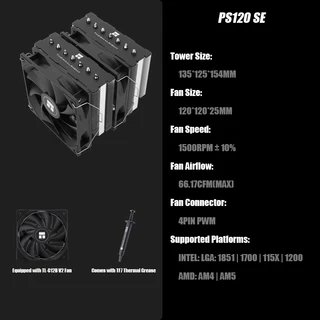 [จัดส่งในวันเดียวกัน] Thermalright PS120 SE Cpu AIR Cooler 7 ท่อความร้อนหอคู่พัดลมคู่ AGHP GEN4 ท่อความร้อนต้านแรงโน้มถ่วง LGA1700/AM5