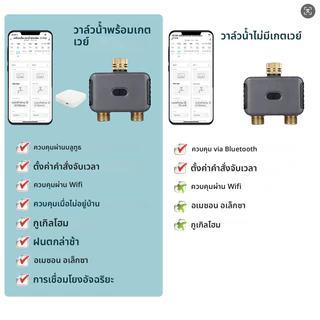 Smart Tuya Bluetooth Water Timer ระบบตั้งเวลารดน้ำอัจฉริยะ ที่สามารถหน่วงเวลาหากฝนตก ตั้งโปรแกรมได้ พร้อมระบบควบคุมอัตโนมัติและมือถือผ่านแอปพลิเคชัน ใช้งานร่วมกับ Alexa และ Google Home