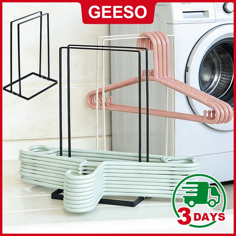 GEESO ที่เก็บไม้แขวนเสื้อ สูง27ซม.ที่จัดระเบียบไม้แขวนเสื้อ ไม่ต้องเจาะ ใช้งานสะดวก ประหยัดพื้นที่ Clothes Drying Rack Clothes Hanger Rack Clothes Rack 衣架置物架 – โปรปัง