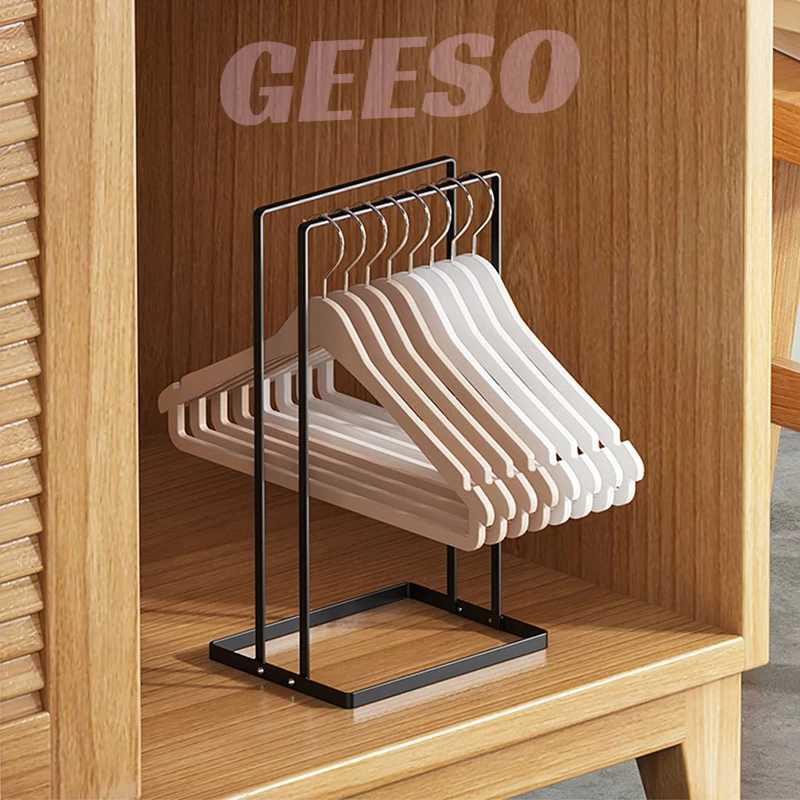 GEESO ที่เก็บไม้แขวนเสื้อ สูง27ซม.ที่จัดระเบียบไม้แขวนเสื้อ ไม่ต้องเจาะ ใช้งานสะดวก ประหยัดพื้นที่ Clothes Drying Rack Clothes Hanger Rack Clothes Rack 衣架置物架 thumbnail 7