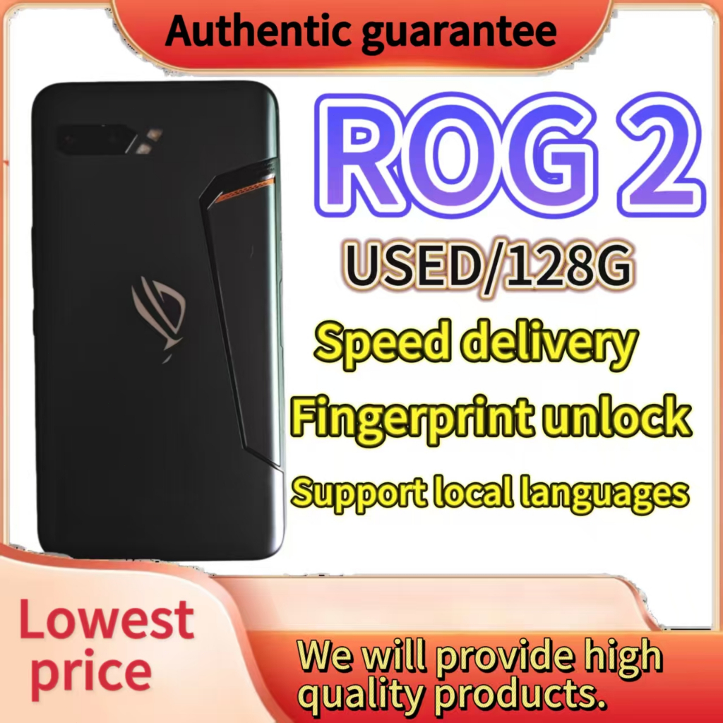 มือสอง ROG Phone 2 128GB สีดํา ของแท้ | ปลดล็อคลายนิ้วมือ ภาษาท้องถิ่น พร้อมสต็อก