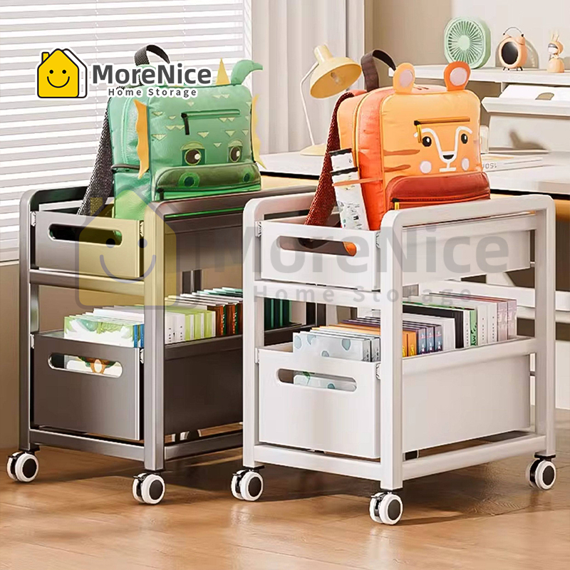 MoreNice ที่จัดระเบียบลิ้นชักแบบดึงออกได้ พร้อมล้อล็อค เก็บของได้ทุกอย่างในที่เดียว สำหรับห้องนอน สำนักงาน ห้องครัว