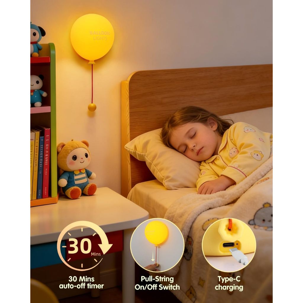 ลูกโป่งซิลิโคน Nightlight บรรยากาศห้องนอน Bedlight USB ชาร์จ Companion Sleep Patting Light Induction Light