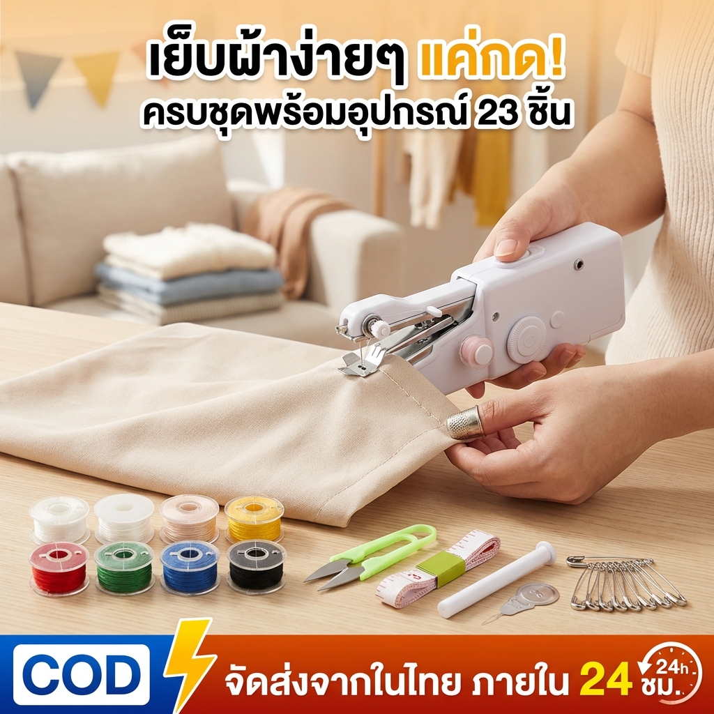 จัดส่งที่รวดเร็ว จักรเย็บผ้าในครัวเรือน/จักรเย็บผ้าแบบพกพาเก็บง่าย/ซ่อมเสื้อผ้าผ้าปูที่นอนและผลิตภัณฑ์ผ้าต่างๆ