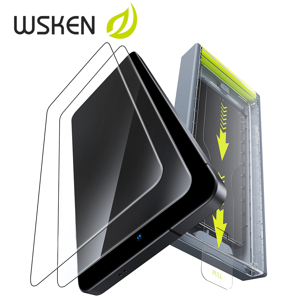 WSKEN ฟิล์มกระจกนิรภัย สำหรับ Samsung S26Ultra S25Ultra Full Screen Protector การป้องกันการตก ป้องกันฝุ่น ไม่มีฟองอากาศ for S24Ultra สัมผัสได้เต็มจอ กระจกกันรอย ฟิล์ม