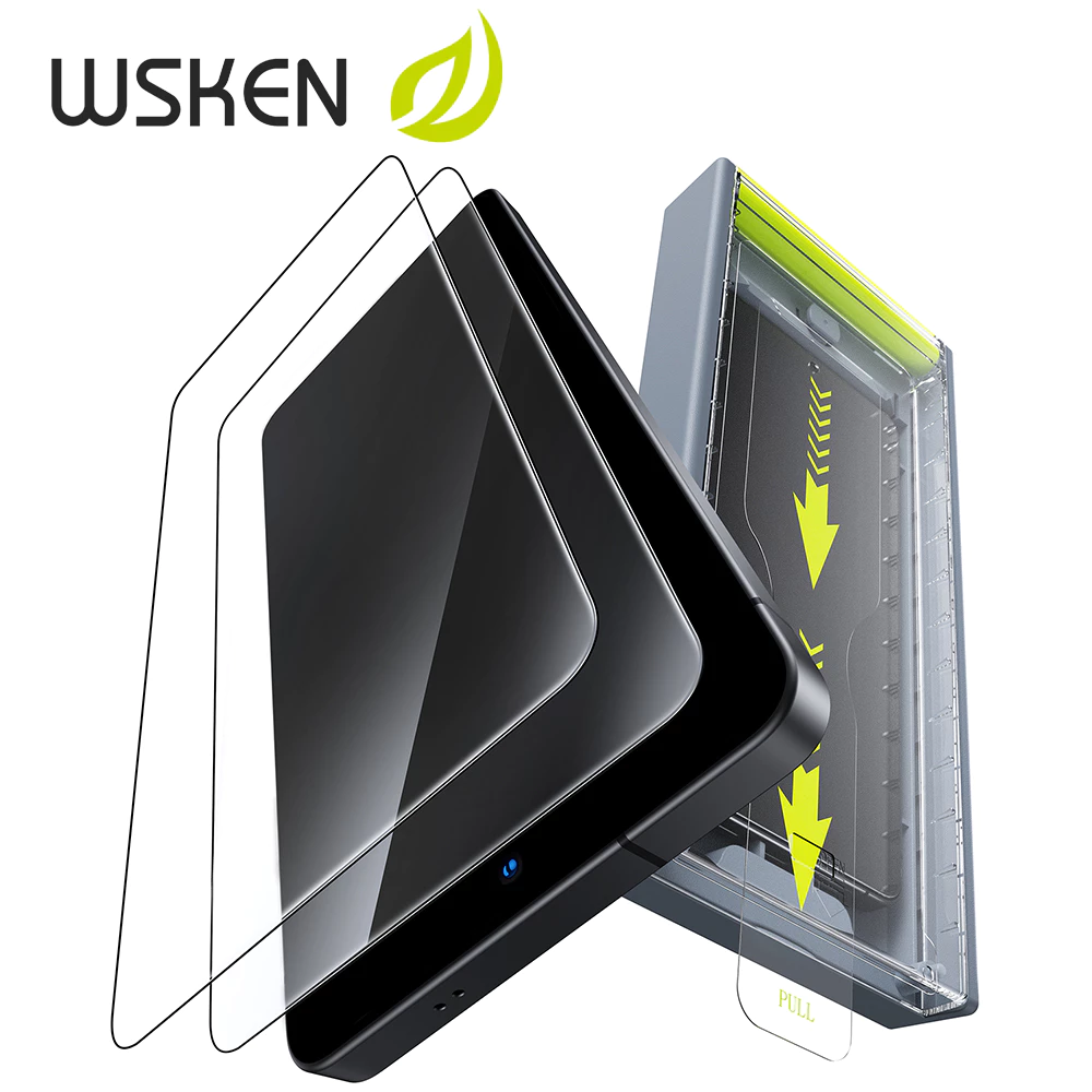WSKEN ฟิล์มกระจกนิรภัย สำหรับ Samsung S26Ultra S25Ultra Full Screen Protector การป้องกันการตก ป้องกันฝุ่น ไม่มีฟองอากาศ for S24Ultra สัมผัสได้เต็มจอ กระจกกันรอย ฟิล์ม