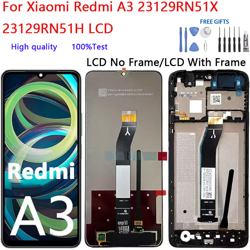 สําหรับ Xiaomi Redmi A3 23129RN51X 23129RN51H จอแสดงผล LCD Touch Screen Digitizer Assembly อะไหล่