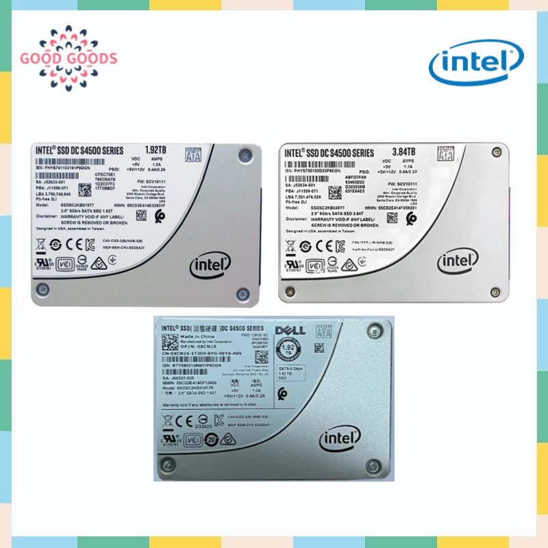 Intel DC S4500 960GB 1.92TB 3D NAND TLC Solid State Drive (SSD)- 2.5 "ภายใน - Sata 6Gb/s SSDSC2KB960