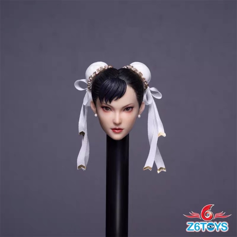 Z6TOYS 1/6 ทหารเอเชียความงาม Chunli ZC020 Movable Eye หญิงหัวประติมากรรม pxc7