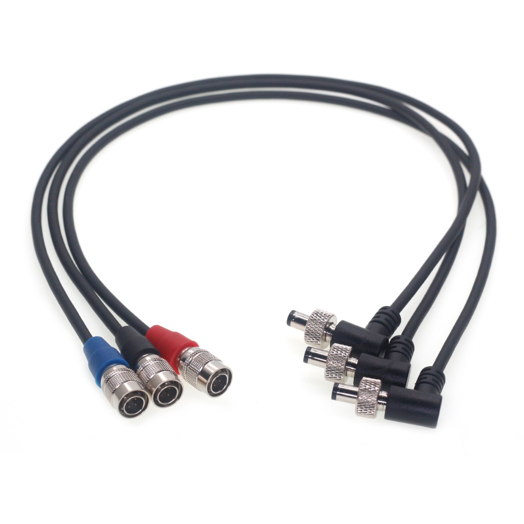 สายไฟล็อคข้อศอก DC 5.5 * 2.5 มม. ถึง Hirose 4Pin Cable สําหรับอุปกรณ์เสียง ซูม F8/F4