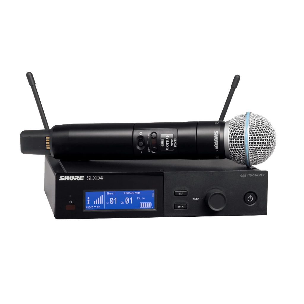 SHURE SLXD4 Beta58 UHF ระบบไมโครโฟนไร้สายมืออาชีพการแสดงบนเวที