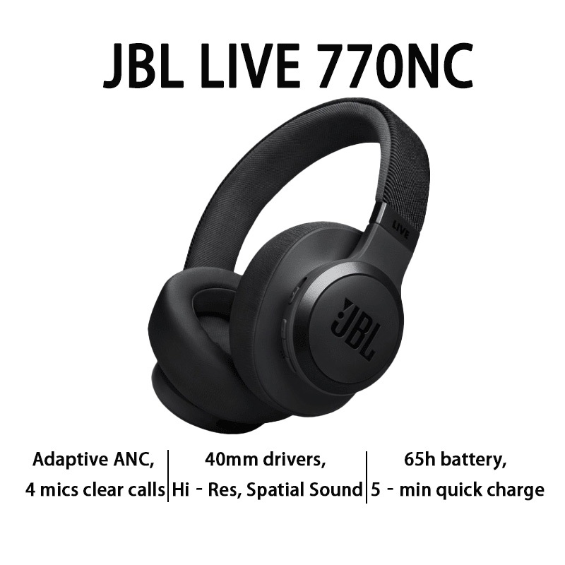 JBL Tune 770NC Adaptive Noise Cancelling Over Ear Headphones Bluetooth 53 70H Playtime