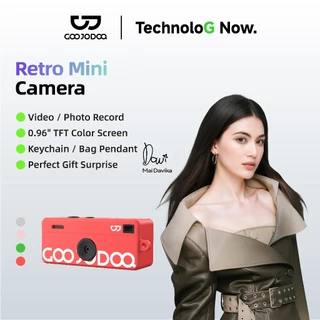 GOOJODOQ กล้องจิ๋ว กล้องดิจิตอล CCD กล้องเล็ก ย้อนยุครองรับการ์ด TF สูงสุด 32GB