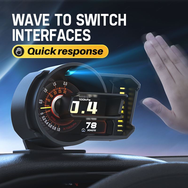 Joyync A590s OBD2 GPS Dual-Mode Head-Up Display, 12 อินเทอร์เฟซธีม, การควบคุมท่าทาง, การทดสอบประสิทธ