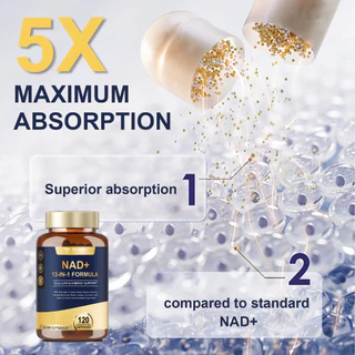 Totaria NAD อาหารเสริมพร้อมนิโคตินาไมด์ Riposide resveratrol,Quercetin, Betaine Boost NAD+ ระดับ NAD Plus อาหารเสริมต่อต้านวัย, พลังงาน, ภูมิคุ้มกัน, โฟกัส, วีแกน