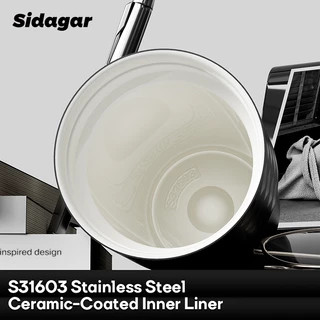 Sidagar แก้วกาแฟ เซรามิคด้านในหม้อถ้วยน้ํา 570มล แก้วเก็บความเย็น แบบพกพาขวดน้ํากีฬากลางแจ้ง ถ้วยกาแฟ