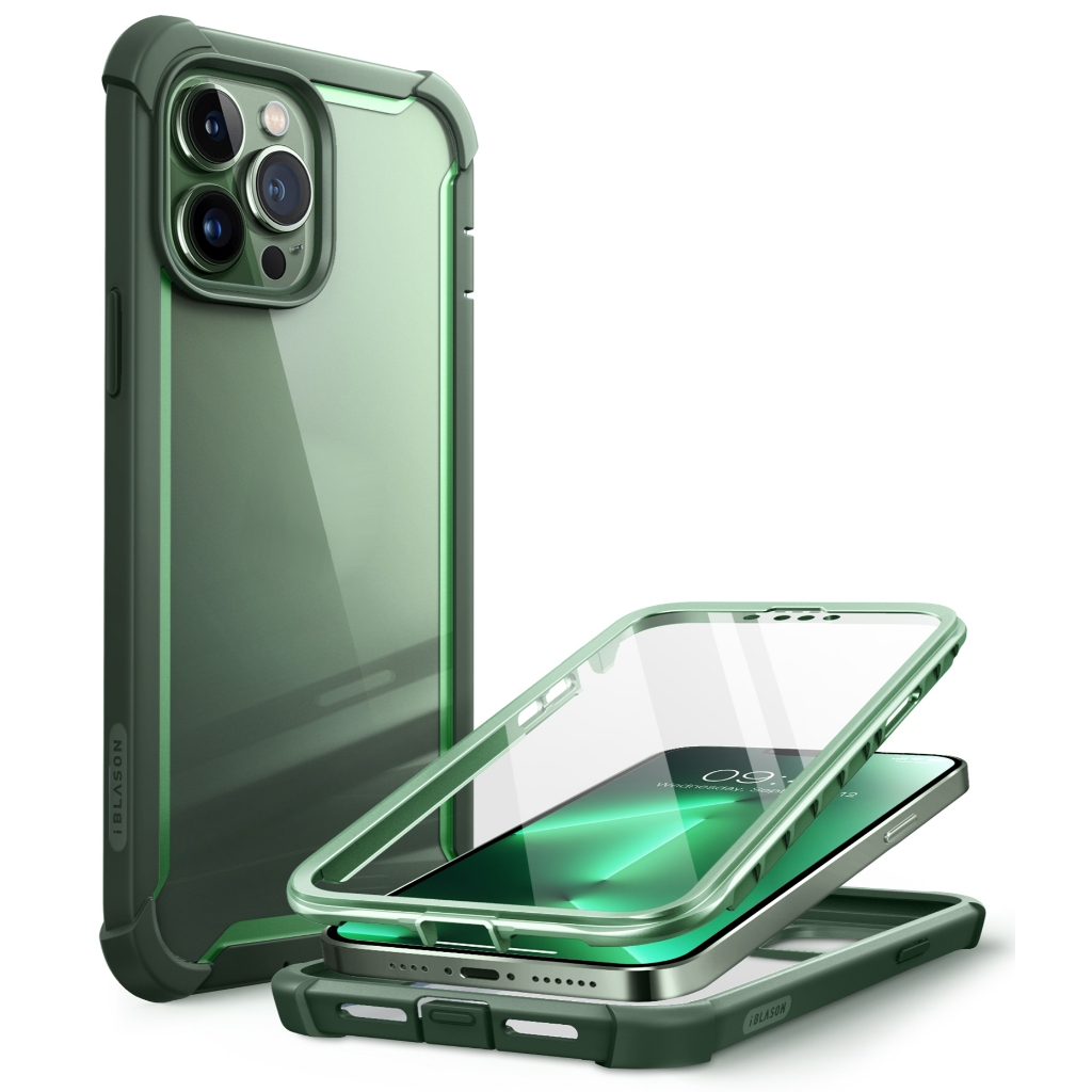 I-Blason Ares สําหรับ iPhone 13 PRO MAX กรณี 6.7 นิ้วในตัวป้องกันหน้าจอเกรดทหารป้องกัน Clear Full Body กันกระแทกกันชนที่ทนทานเคสโทรศัพท์สําหรับ iPhone 13 PRO MAX
