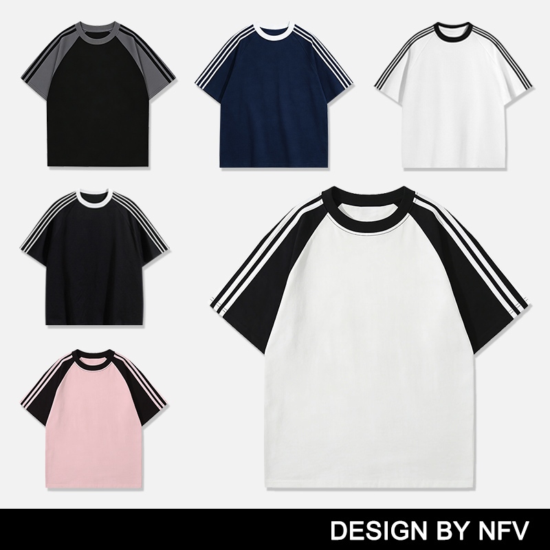 【จัดส่งตลอด 24 ชั่วโมง】NFV เสื้อยืดแขนสั้นคอกลม🎀สไตล์เกาหลี ทรงหลวม สไตล์เรียบง่าย อ่อนนุ่ม ระบายอากาศ ผ้าฝ้าย100% YG0