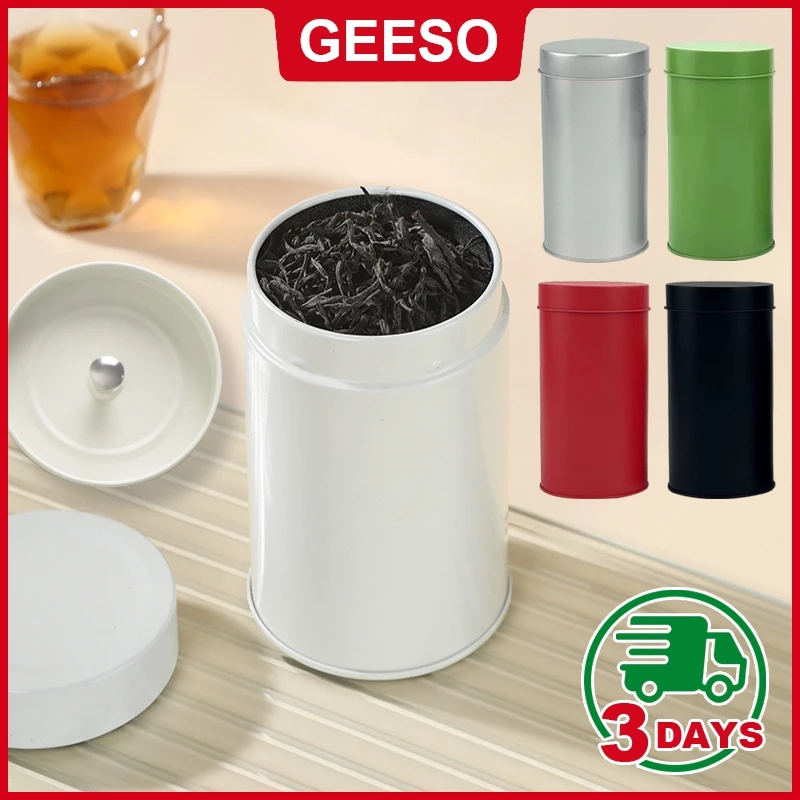 GEESO กระปุกสแตนเลสเก็บชาและกาแฟ