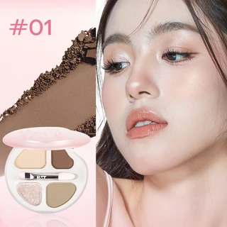 Romantic Beauty โรส โรแมนติก บิวตี้ ซีรี่ส์ไฮไลท์เฉดคอนทัวร์อายแชโดว์ 4 สี พาเลทอายแชโดว์สี่สี แถมฟรีแปรงแต่งหน้าอายแชโดว์