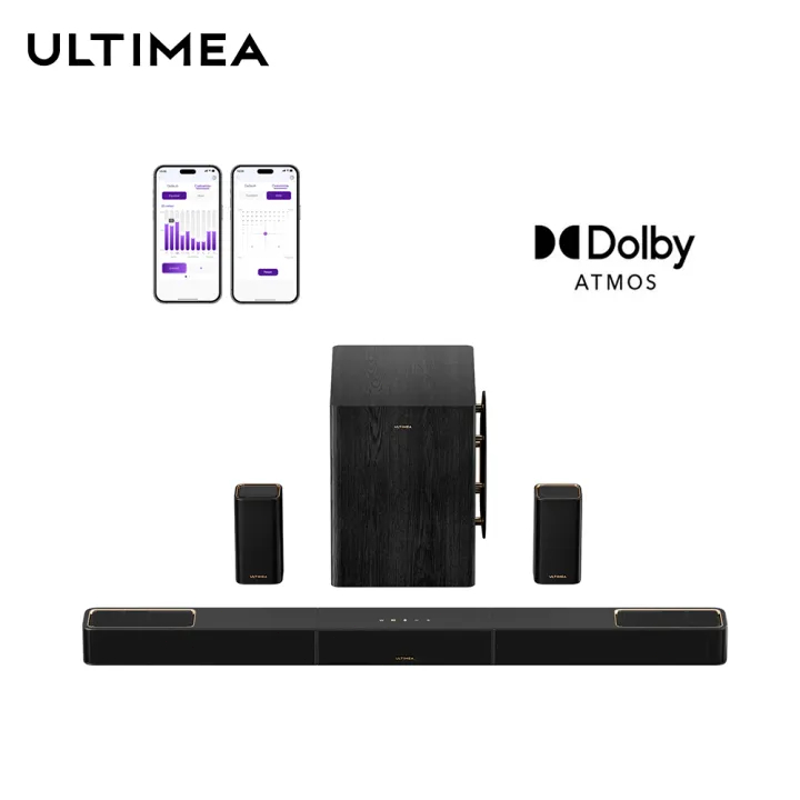 ULTIMEA Skywave X70 7.1.4 Channel Sounbar พร้อมซับวูฟเฟอร์ไร้สาย | Dolby Atmos | เบสอัลตร้าไลน์ | 36