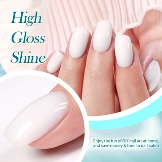BORN PRETTY Milky Jelly Rubber Base Gel for Gel Nail Polish 15ml รัสเซีย Self-leveling Nude Color Soak Off กึ่งถาวร UV Gel