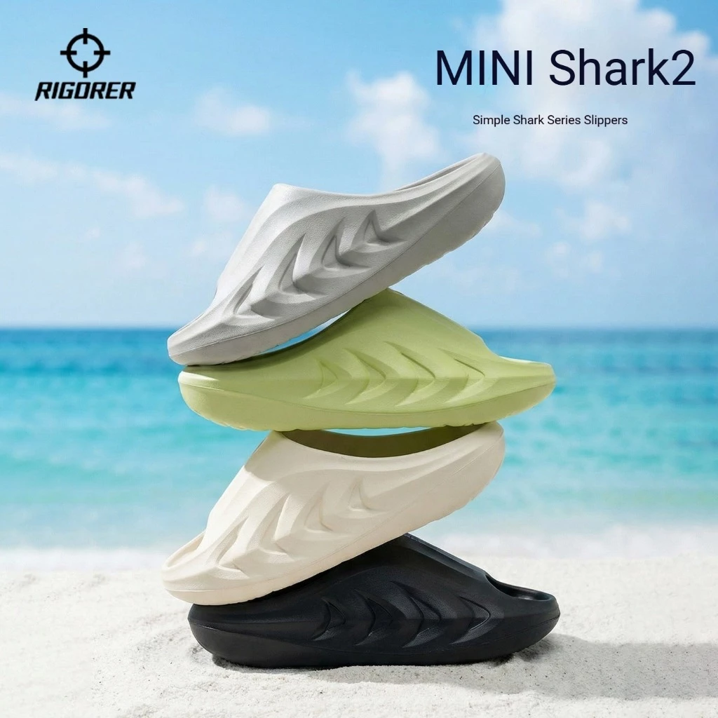 RIGORER รองเท้าแตะ Mini Shark 2 รุ่นใหม่ 2026 นุ่มสบาย กันลื่น เหมาะกับกีฬา/ชายหาด/ในบ้าน สีหลายสี สามารถสวมใส่ได้ทั้งชายและหญิง