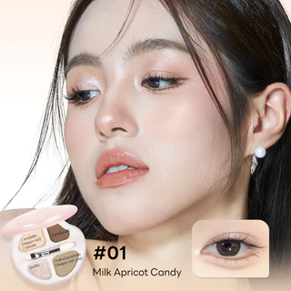 ฟรีแต่งหน้า Eyeshadow Brush Tool ไฮไลท์อายแชโดว์ Romantic Beauty 4 สี SeriesEyeshadow