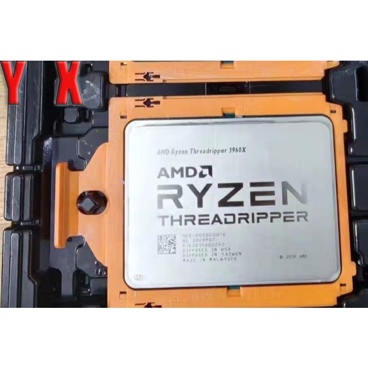 ใช้อัพเกรดเกม CPU Ryzen Threadripper 3960x sTRX4 CPU โปรเซสเซอร์ 3.8Ghz 24 แกน 48 เกลียว 280w ปลดล็อ